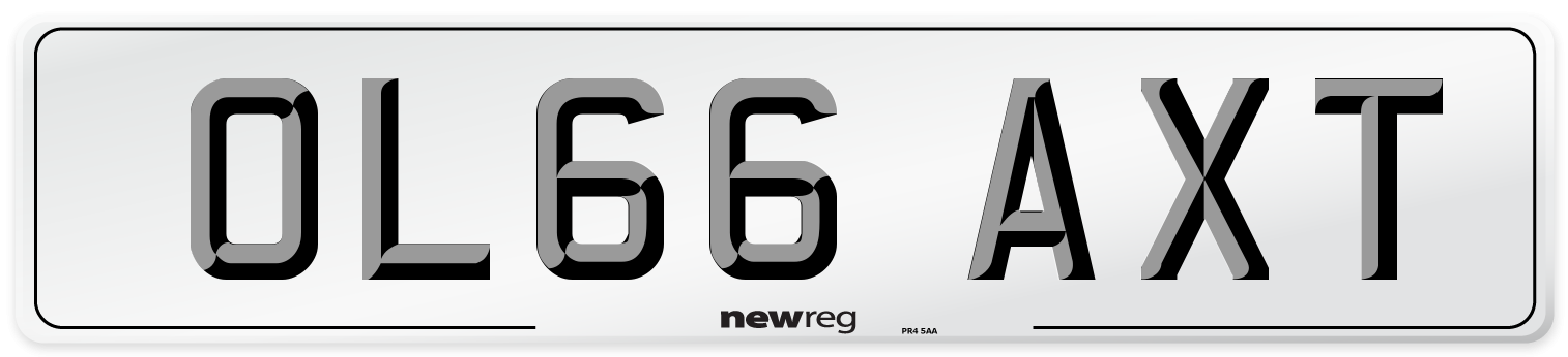 OL66 AXT Number Plate from New Reg